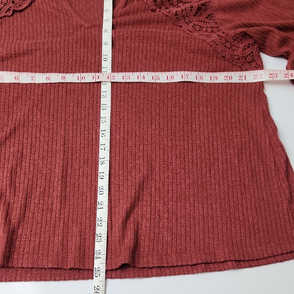 Maurices Lace Accent Lightweight Sweater Blouse - Picture 7 of 10